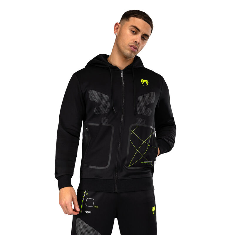 Venum Training Camp 4.0 Hoodie, Black/Neon Green 